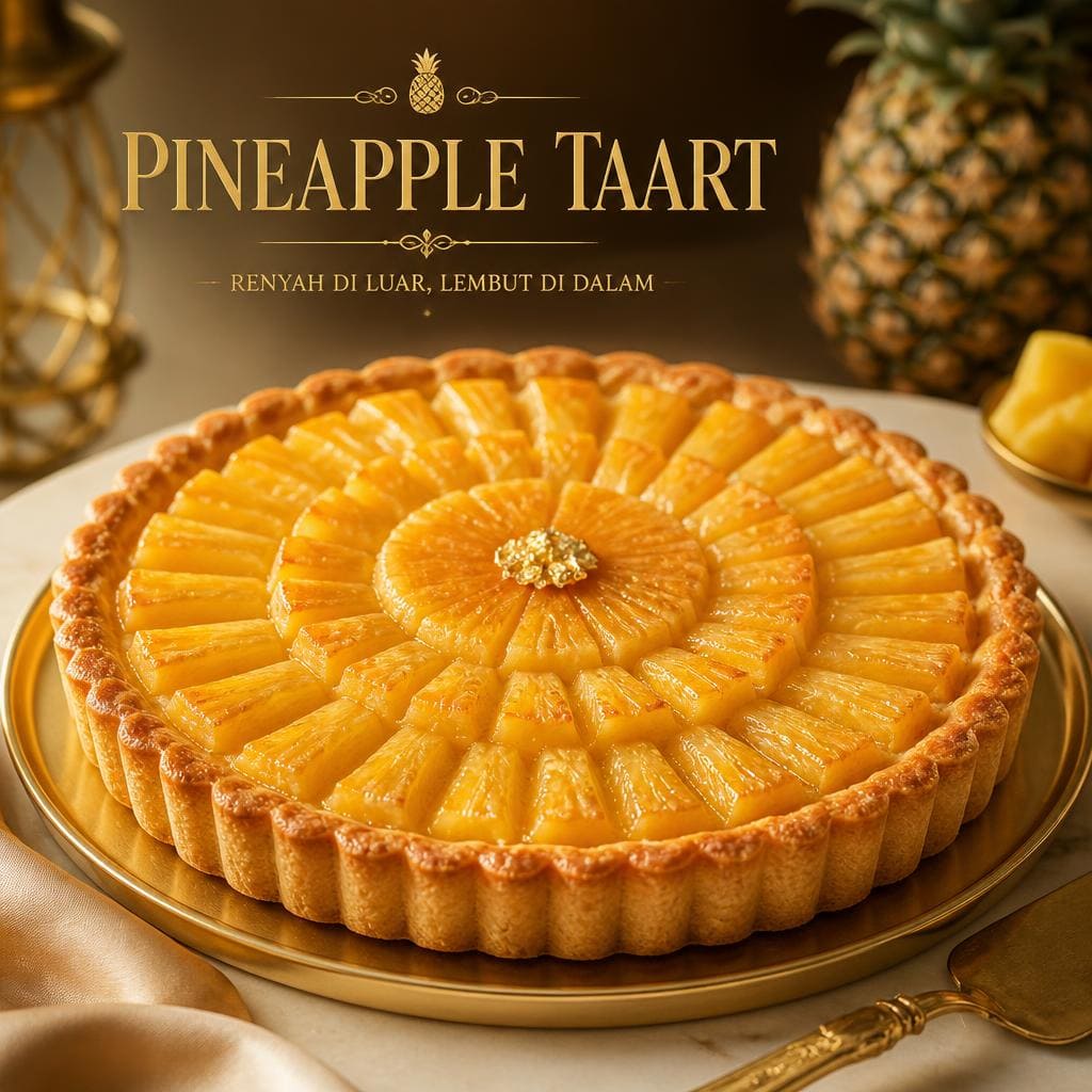 Pineapple Taart Te Sate dengan rasa nanas manis dan tekstur lembut
